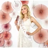 Kép 3/3 - Party Vállszalag fehér bride to be, 75cm rose gold betűkkel