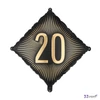 Partylufi fólia 20. évszámos, fekete-arany számmal 