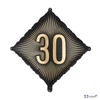 Partylufi fólia 30. évszámos, fekete-arany számmal 
