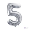 Partylufi fólia 5. szám 72 cm, ezüst 
