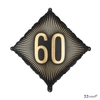 Partylufi fólia 60. évszámos, fekete-arany számmal 