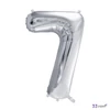 Partylufi fólia 7. szám 72 cm, ezüst 