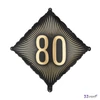 Partylufi fólia 80. évszámos, fekete-arany számmal 
