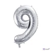 Partylufi fólia 9. szám 72 cm, ezüst 