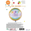 Partylufi fólia Happy Birthday felhők gömb 45 cm 
