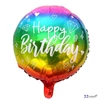 Partylufi fólia Happy Birthday színátmenetes gömb 45 cm 