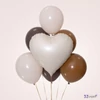 Partylufi fólia szív 45 cm, matt krém 