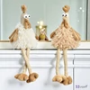 Tyúk lógólábú ültethető textil 42cm óriási figura (bézs/fehér) (2-féle) 1db/ár SDGW26  tavasz húsvét