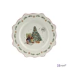 Porcelán tányér karácsonyi mintás maci 26,3cm SDKAE25 fenyőfával