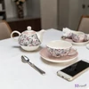 Porcelán teáskanna szett Magnólia virág dekorral 400ml/250ml 3részes 1db/ár SDGW26
