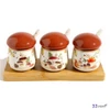 Porcelántálka Autumn Breeze fedővel, kanállal 22x8x9cm