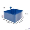 Kép 2/4 - Raklap aljzati pánt középső 72×145×145mm PVC DJOIS kék