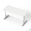 Kép 3/5 - Íróasztal szürke fémlábbal 140x70cm MAYAH Freedom SV-26 fehér