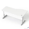 Kép 3/5 - Íróasztal íves balos szürke fémlábbal 160x80cm MAYAH Freedom SV-30 fehér