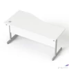 Kép 3/5 - Íróasztal íves jobbos szürke fémlábbal 160x80cm MAYAH Freedom SV-29 fehér