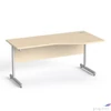 Kép 1/2 - Íróasztal íves jobbos szürke fémlábbal 160x80cm MAYAH Freedom SV-29 juhar