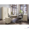Kép 2/2 - Íróasztal íves jobbos szürke fémlábbal 160x80cm MAYAH Freedom SV-29 juhar