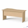 Kép 2/3 - Íróasztal íves jobboslaplábbal 160x80cm MAYAH Freedom SV-23 kőris