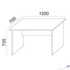 Kép 4/5 - Íróasztalllap lábba 120x70cm Freedom SV-19 fehér MAYAH 