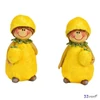 Sárga citromgyerek 7cm figura fiú lány kézzel festett (2-féle) 1db/ár SDGW26  tavasz nyár