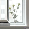 Selyemvirág - művirág 24' Iringó türkiz-fehér 13cmx12cmx67cm sdkae