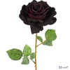 Selyemvirág művirág 67cm rózsa feket lila 15x15x67cm DST5 élethű