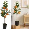 Kép 1/3 - Selyemvirág - művirág fa 70cm citrus naracsfa naracssárga 33x28x70cm SDDST5 élethű exkluzív termék
