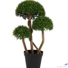 Kép 3/3 - Selyemvirág - művirág fa 80cm buxus bonsia zöld 80x40x32cm SDDST5 élthű