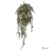 Selyemvirág - művirág Karácsonyi akasztó LED Larix zöld 25x25x62cm DST25