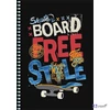 Spirálfüzet A5 kockás 80lap SHKOLYARYK Skate board