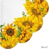 Szalvéta 32cm Dancing Sunflowers 12 db-os