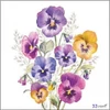 Szalvéta Ambiante Pansies papírszalvéta 25x25cm,15db-os