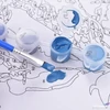 Kép 3/4 - Számfestő gyerekeknek ARTIS'24 készlet 5db-os ecset+8akryl festék+tábla vászon 30x40 kpm