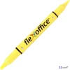 Szövegkiemelő Flexoffice HL01' 1,0/4, 0mm kétvégű sárga Írószerek FLEXOFFICE FO-HL01Y