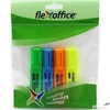 Kép 1/2 - Szövegkiemelő Flexoffice HL05' 4színű készlet Írószerek FLEXOFFICE FO-HL05SET