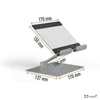 Tablet tartó állvány asztali DURABLE RISE ezüst