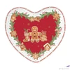 Kép 1/2 - Tálca Porcelán karácsonyi 20x19cm, Fancy Gingerbread dobozban