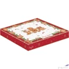 Kép 2/2 - Tálca Porcelán karácsonyi 20x19cm, Fancy Gingerbread dobozban