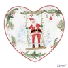 Tálca Porcelán karácsonyi 20x19cm, Joyful Santa dobozban
