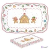 Tálca Porcelán karácsonyi 35x23cm, dobozban, Sweet Christmas