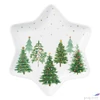 Kép 1/2 - Tálca Porcelán karácsonyi csillagtálca 22,5cm, dobozban Festive Trees