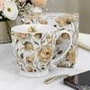Bögre porcelán 500ml talpas, ENGLISH ROSES WHITE Díszdobozban