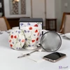 Bögre porcelán 510ml talpas, MARGARET Díszdobozban