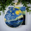 Tányér desszertes kerámia 19cm, Van Gogh: Csillagos Éj 2db-os szett, dobozban,
