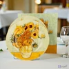Tányér desszertes kerámia 19cm, Van Gogh: Napraforgók 2db-os szett, dobozban,