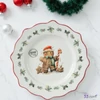 Tányér kerámia karácsonyi 24' mézeskalács 2.5cm sdkae