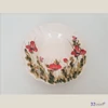 Tányér mély porcelán 24x5cm pipacs, kézzel festett