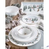 Kép 2/2 - Tányér porcelán karácsonyi 26,5cm, Botanic Chic lapostányér kézzel festett