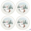 Kép 1/2 - Tányér porcelán karácsonyi 19cm, Magie de Noel 4db-os, dobozban