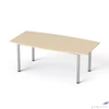 Kép 1/2 - Tárgyalóaszta íves szürke fémlábba 80/95x190cm MAYAH Freedom SV-43 juhar